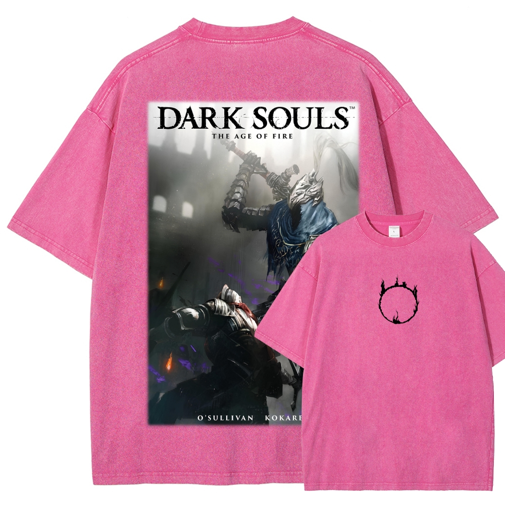 Dark Souls  Unisex Fit Washed T-Shirt 2603015439
