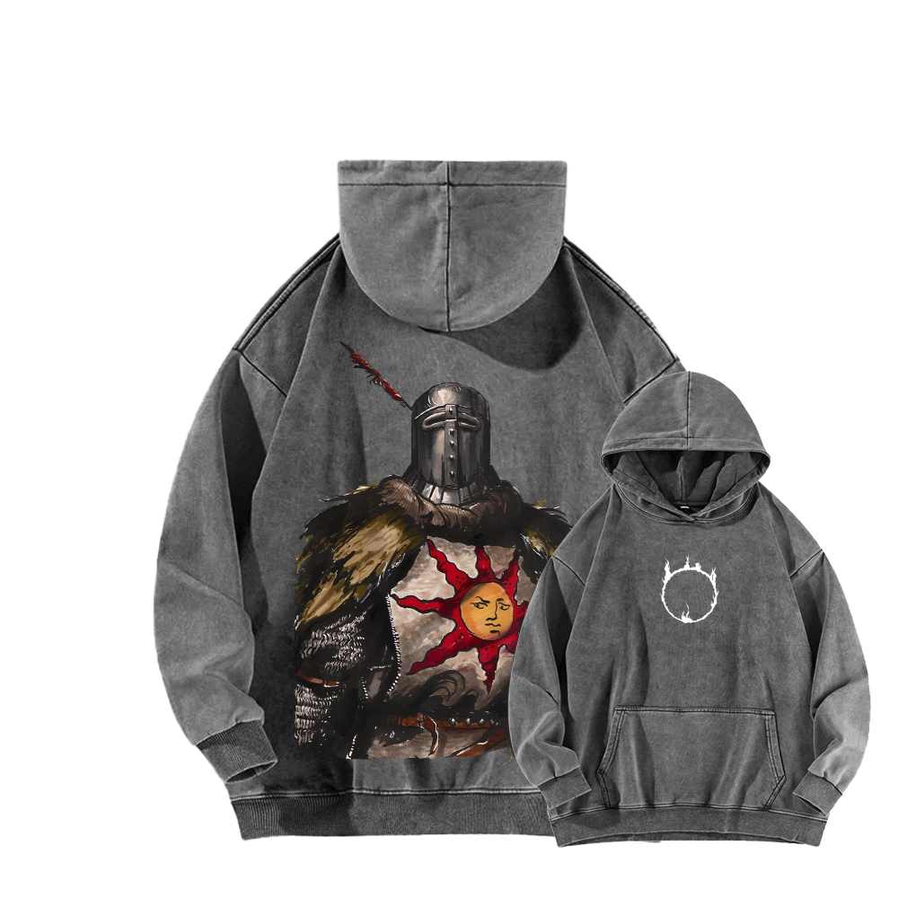 Dark Souls Unisex Washed Hoodie 2603015486