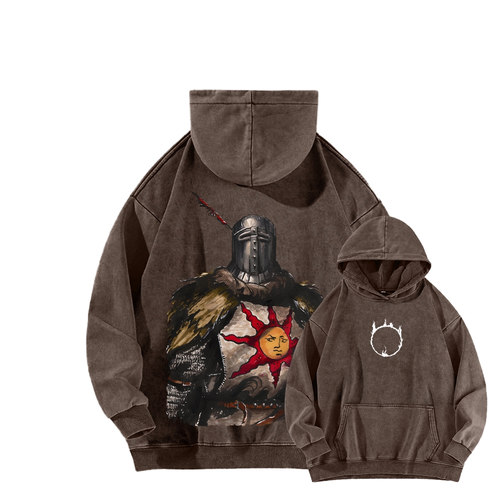 Dark Souls Unisex Washed Hoodie 2603015486