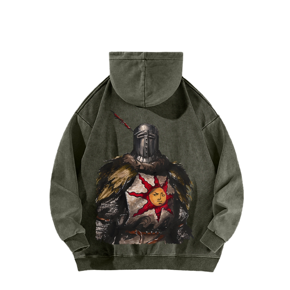 Dark Souls Unisex Washed Hoodie 2603015486