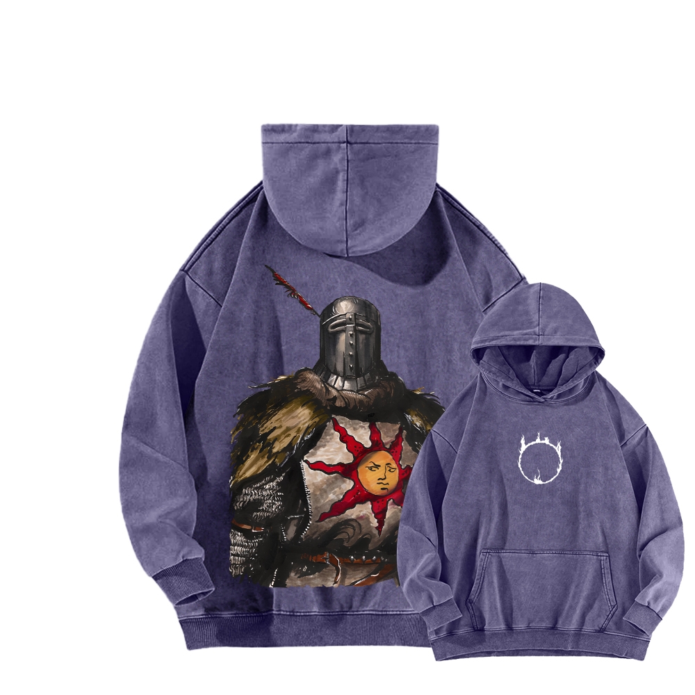 Dark Souls Unisex Washed Hoodie 2603015486