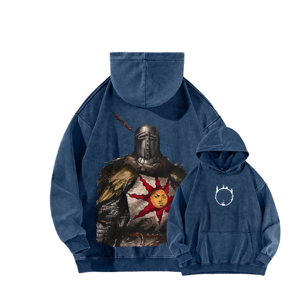 Dark Souls Unisex Washed Hoodie 2603015486