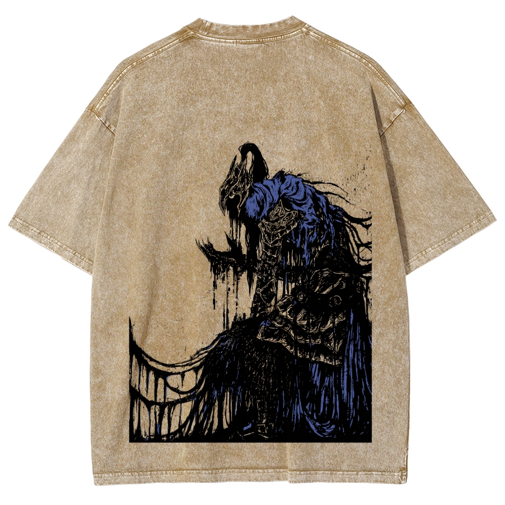Dark Souls  Unisex Fit Washed T-Shirt 2603015502