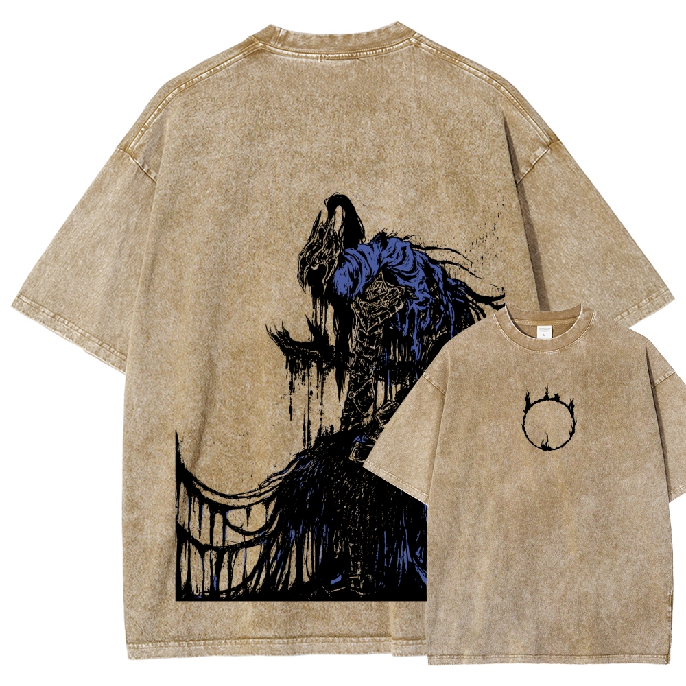 Dark Souls  Unisex Fit Washed T-Shirt 2603015502