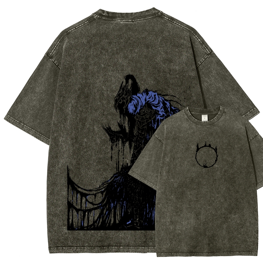 Dark Souls  Unisex Fit Washed T-Shirt 2603015502