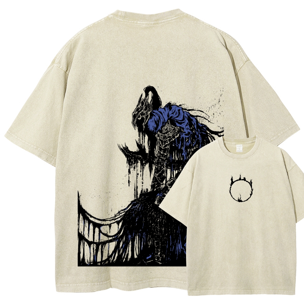 Dark Souls  Unisex Fit Washed T-Shirt 2603015502