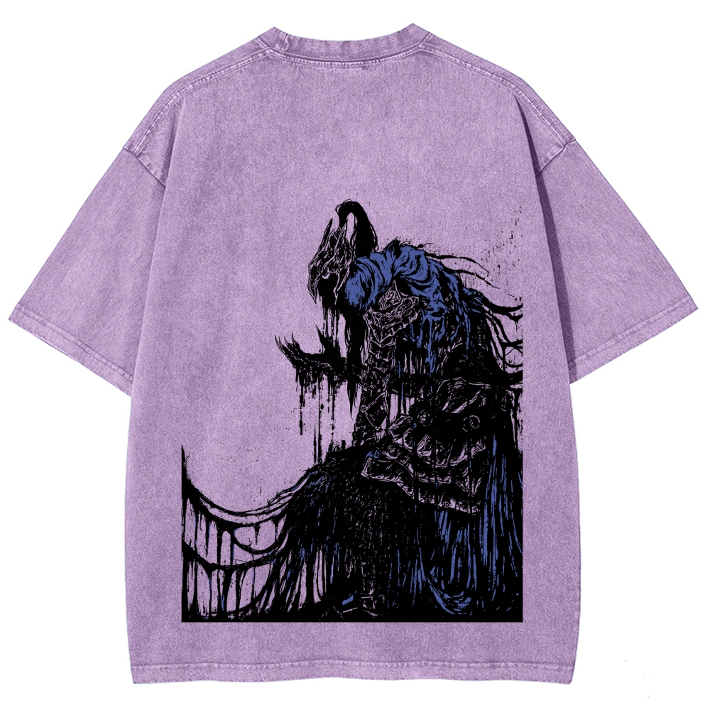 Dark Souls  Unisex Fit Washed T-Shirt 2603015502