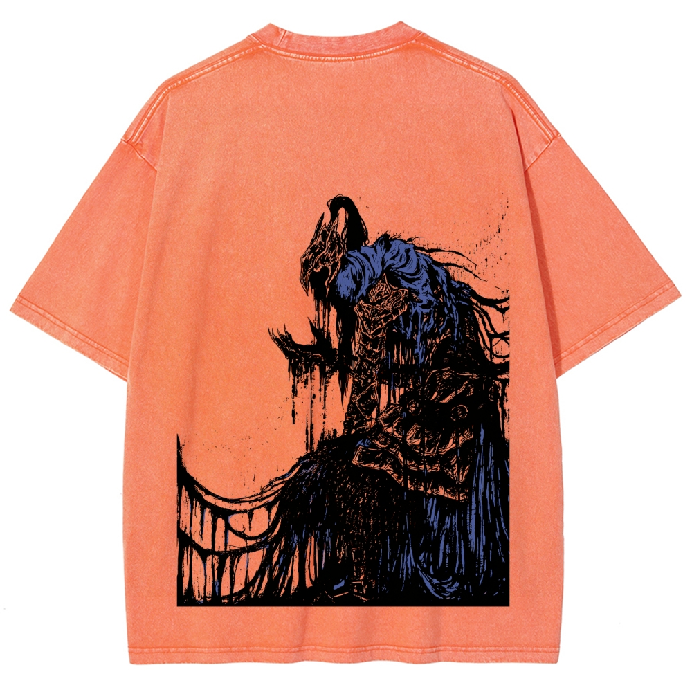 Dark Souls  Unisex Fit Washed T-Shirt 2603015502