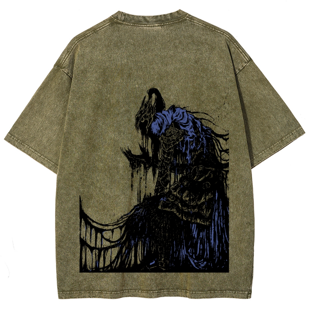 Dark Souls  Unisex Fit Washed T-Shirt 2603015502
