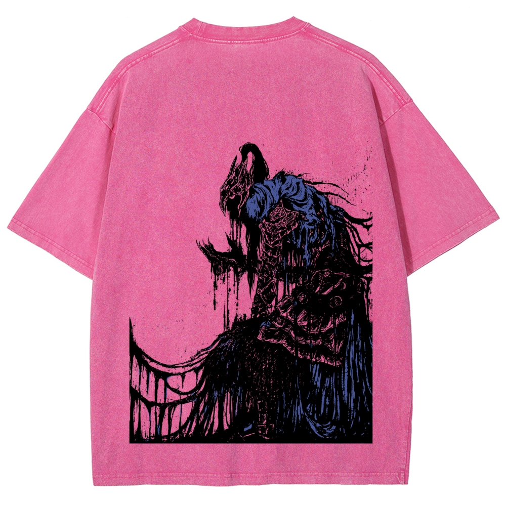 Dark Souls  Unisex Fit Washed T-Shirt 2603015502