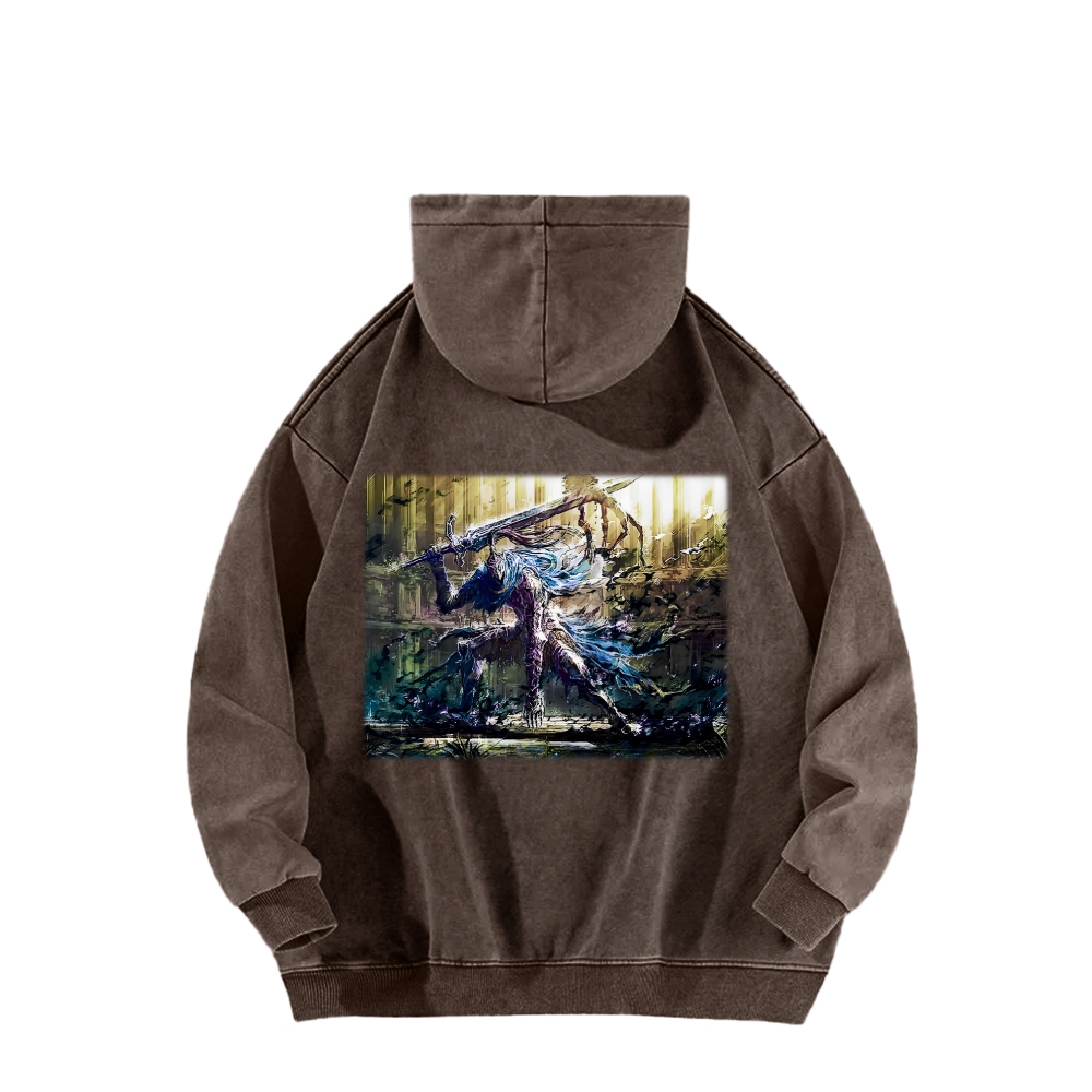 Dark Souls Unisex Washed Hoodie 2603015525