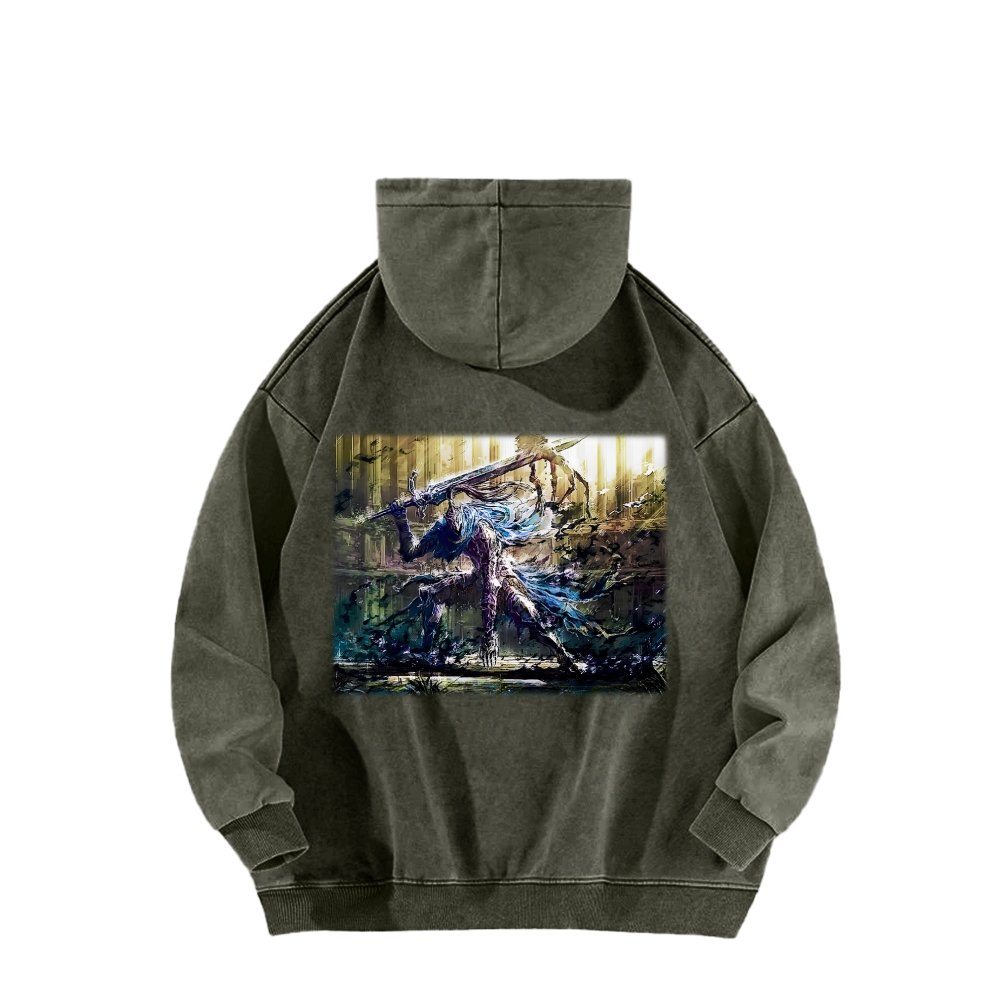 Dark Souls Unisex Washed Hoodie 2603015525