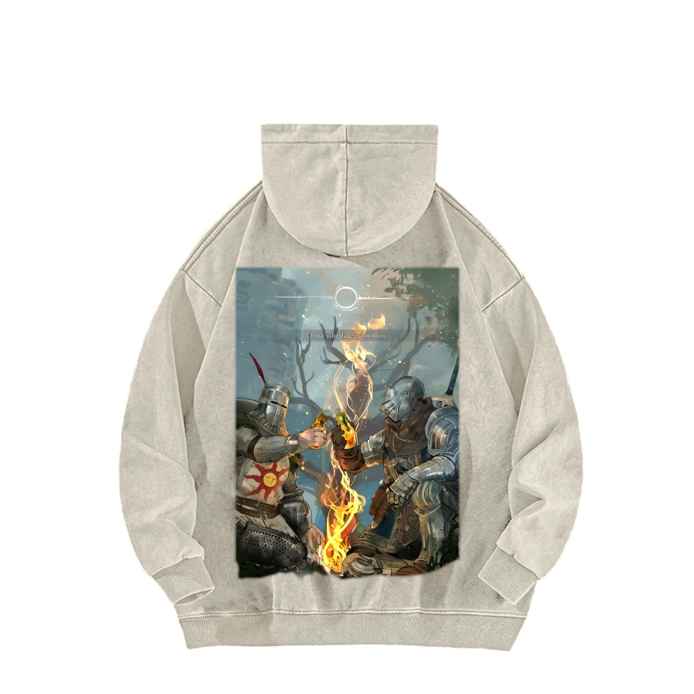 Dark Souls Unisex Washed Hoodie 2603015526