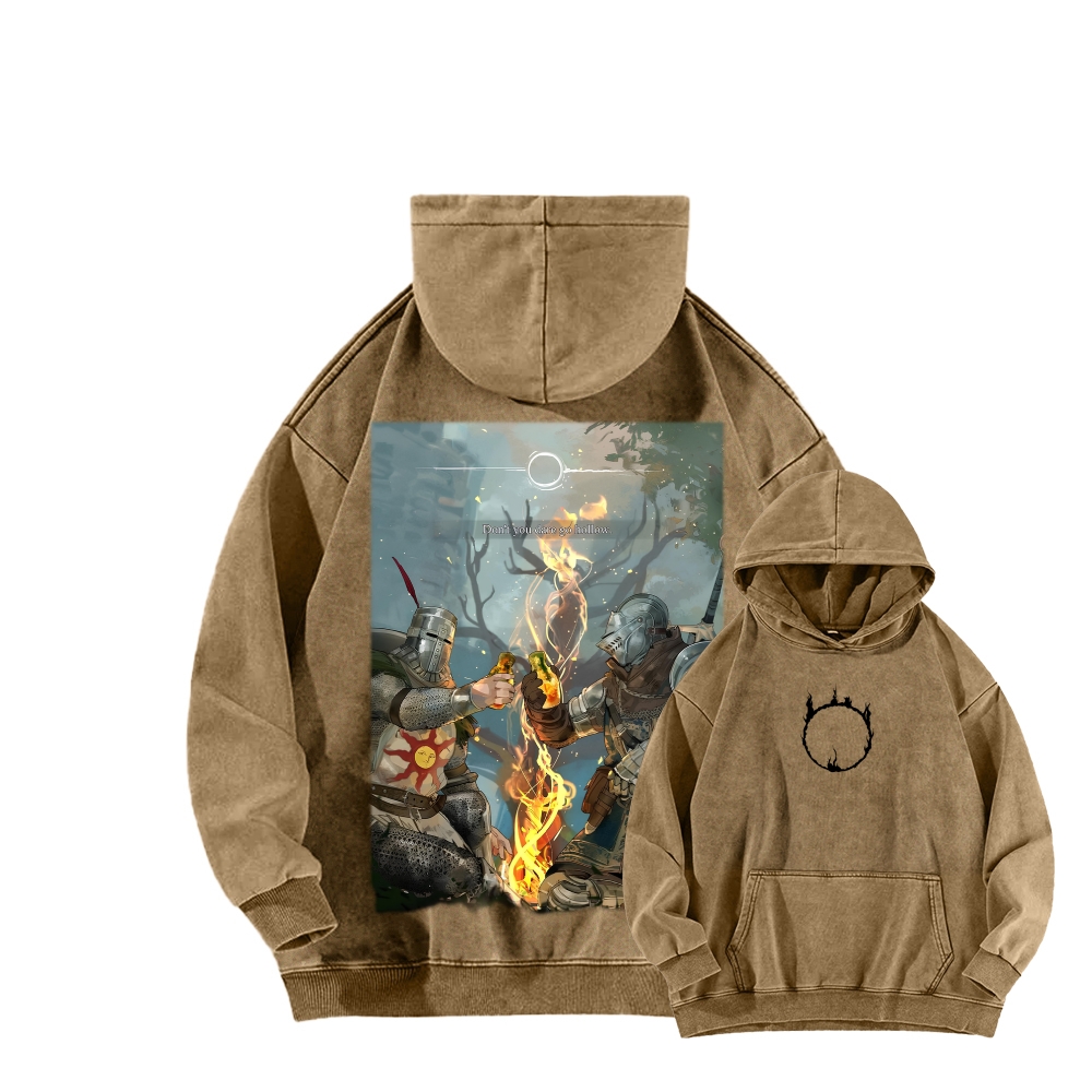 Dark Souls Unisex Washed Hoodie 2603015526