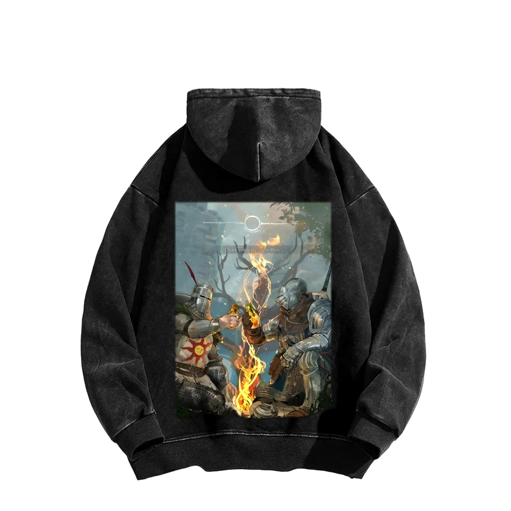 Dark Souls Unisex Washed Hoodie 2603015526