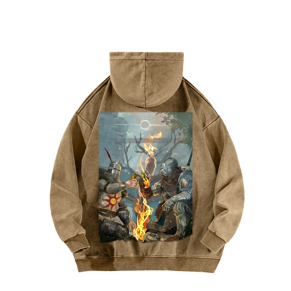 Dark Souls Unisex Washed Hoodie 2603015526