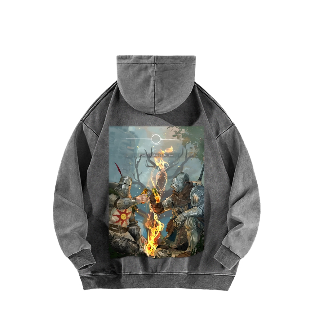 Dark Souls Unisex Washed Hoodie 2603015526