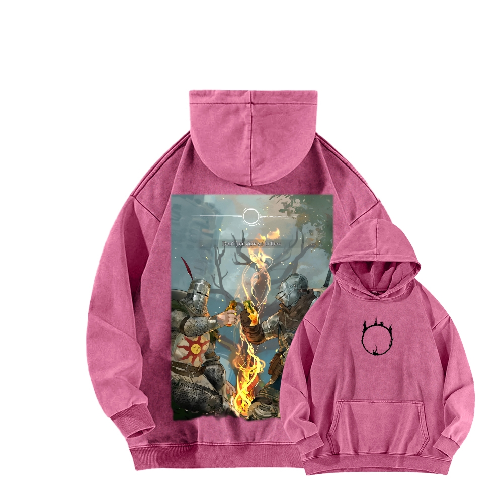Dark Souls Unisex Washed Hoodie 2603015526