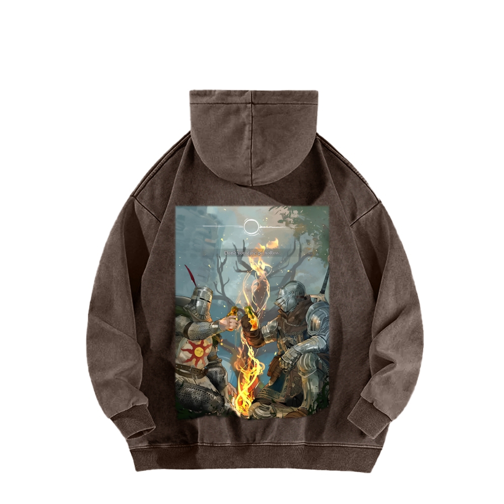 Dark Souls Unisex Washed Hoodie 2603015526