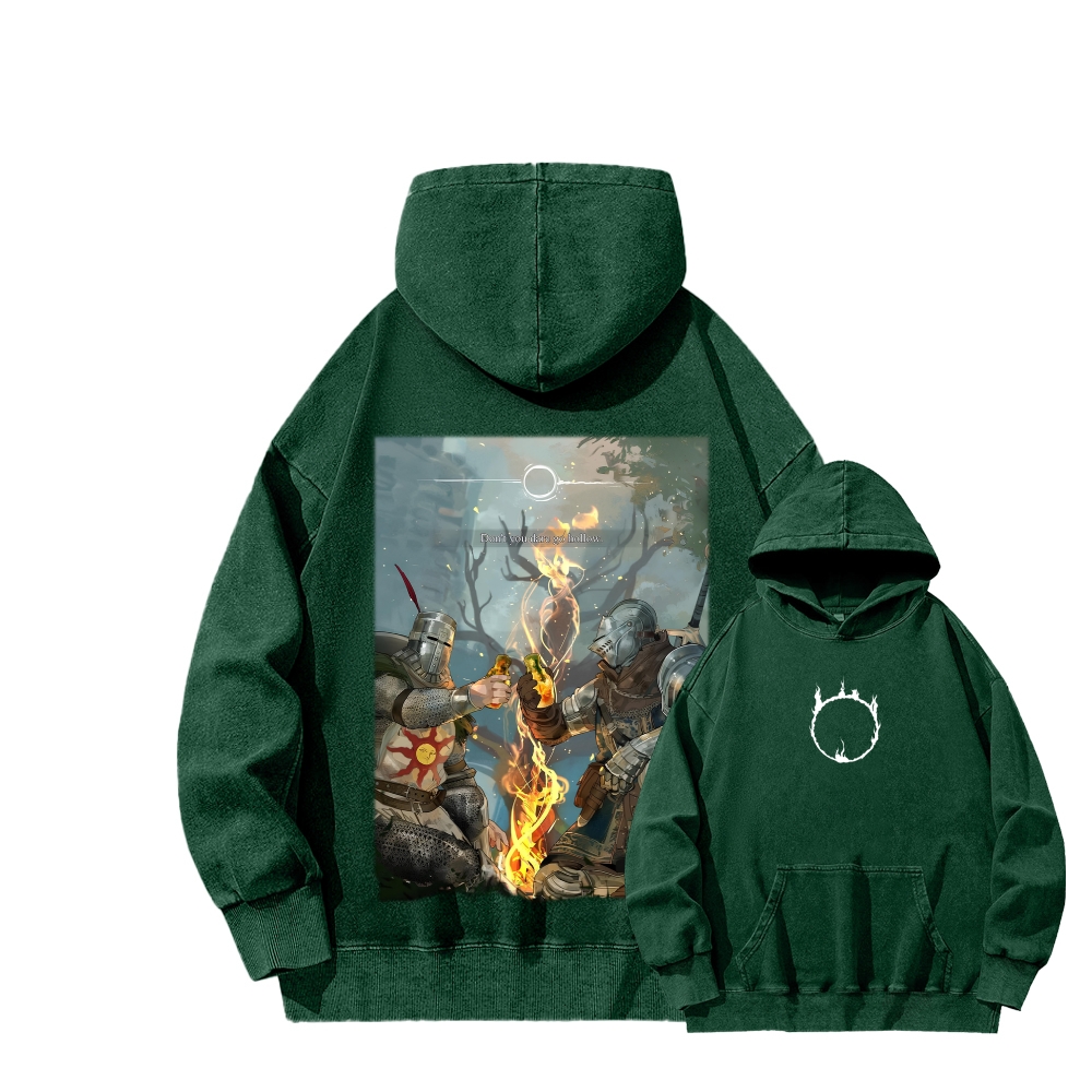 Dark Souls Unisex Washed Hoodie 2603015526