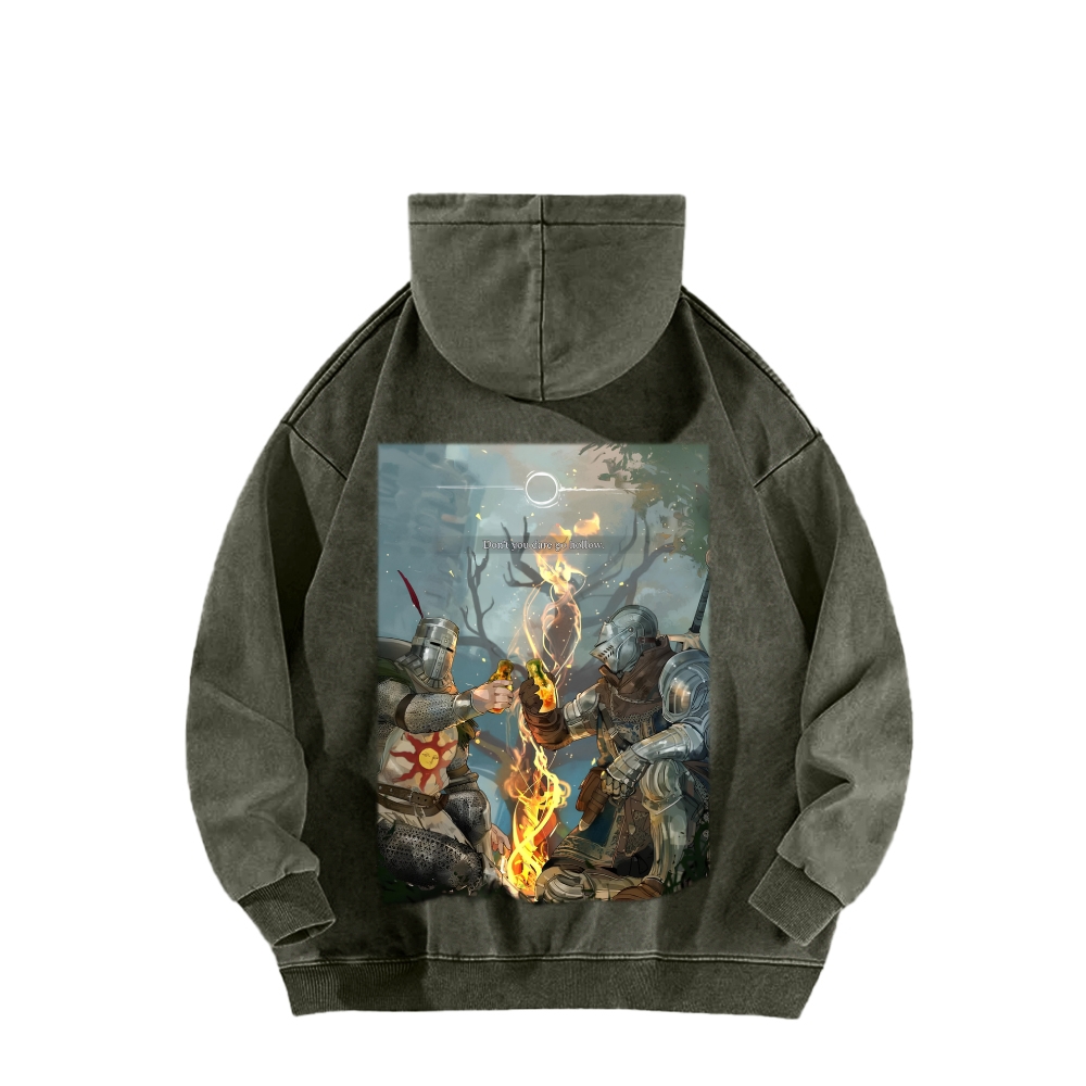 Dark Souls Unisex Washed Hoodie 2603015526