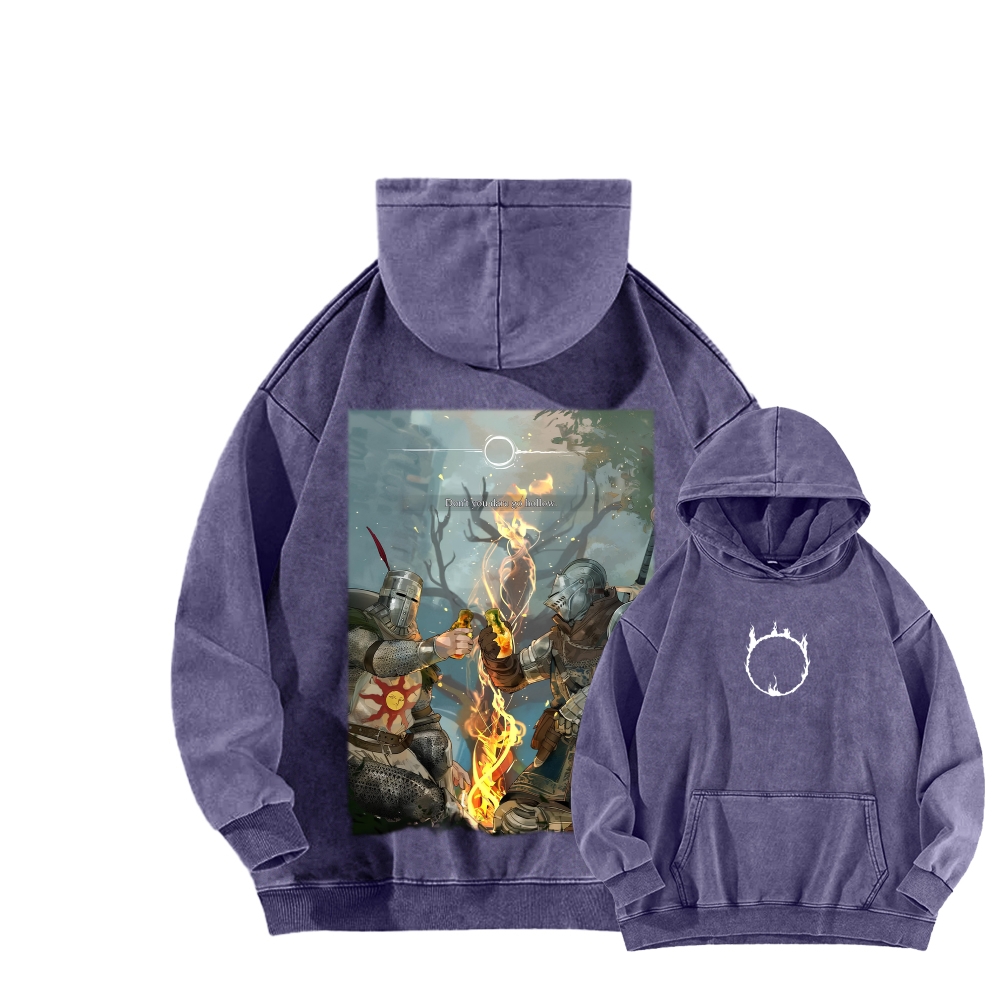 Dark Souls Unisex Washed Hoodie 2603015526