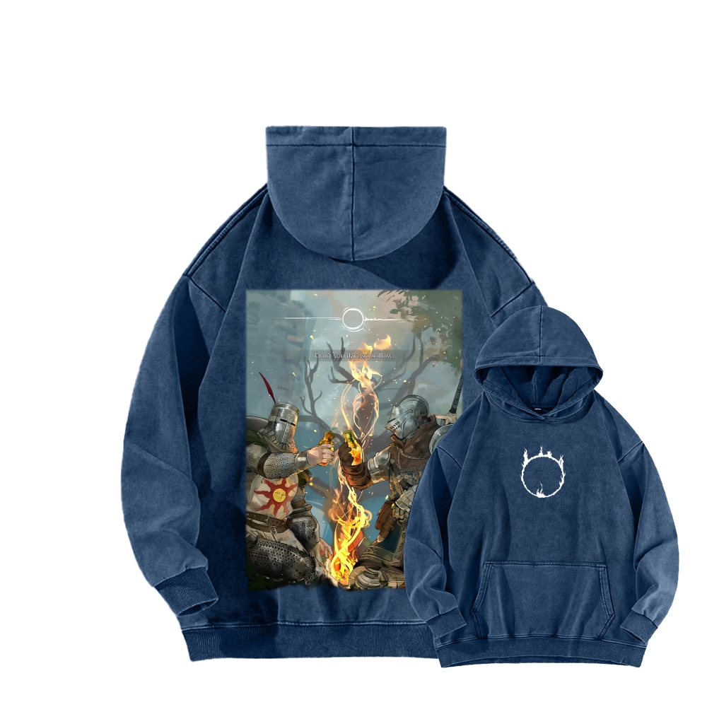 Dark Souls Unisex Washed Hoodie 2603015526