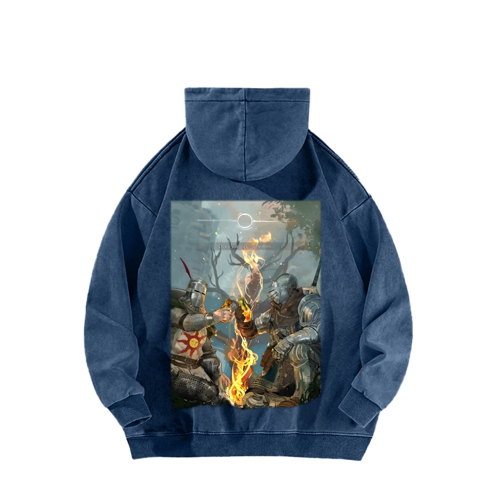 Dark Souls Unisex Washed Hoodie 2603015526