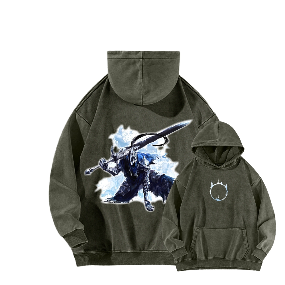 Dark Souls Unisex Washed Hoodie 2603015541
