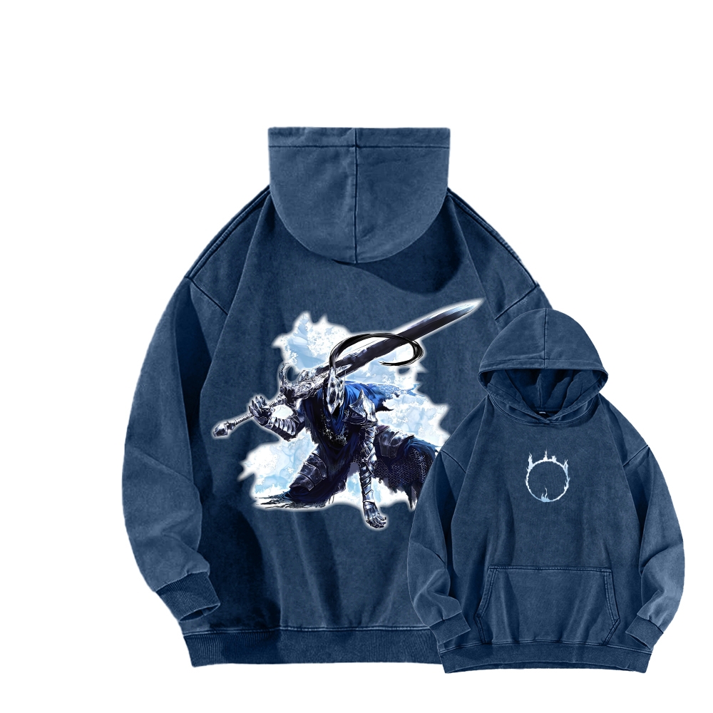 Dark Souls Unisex Washed Hoodie 2603015541