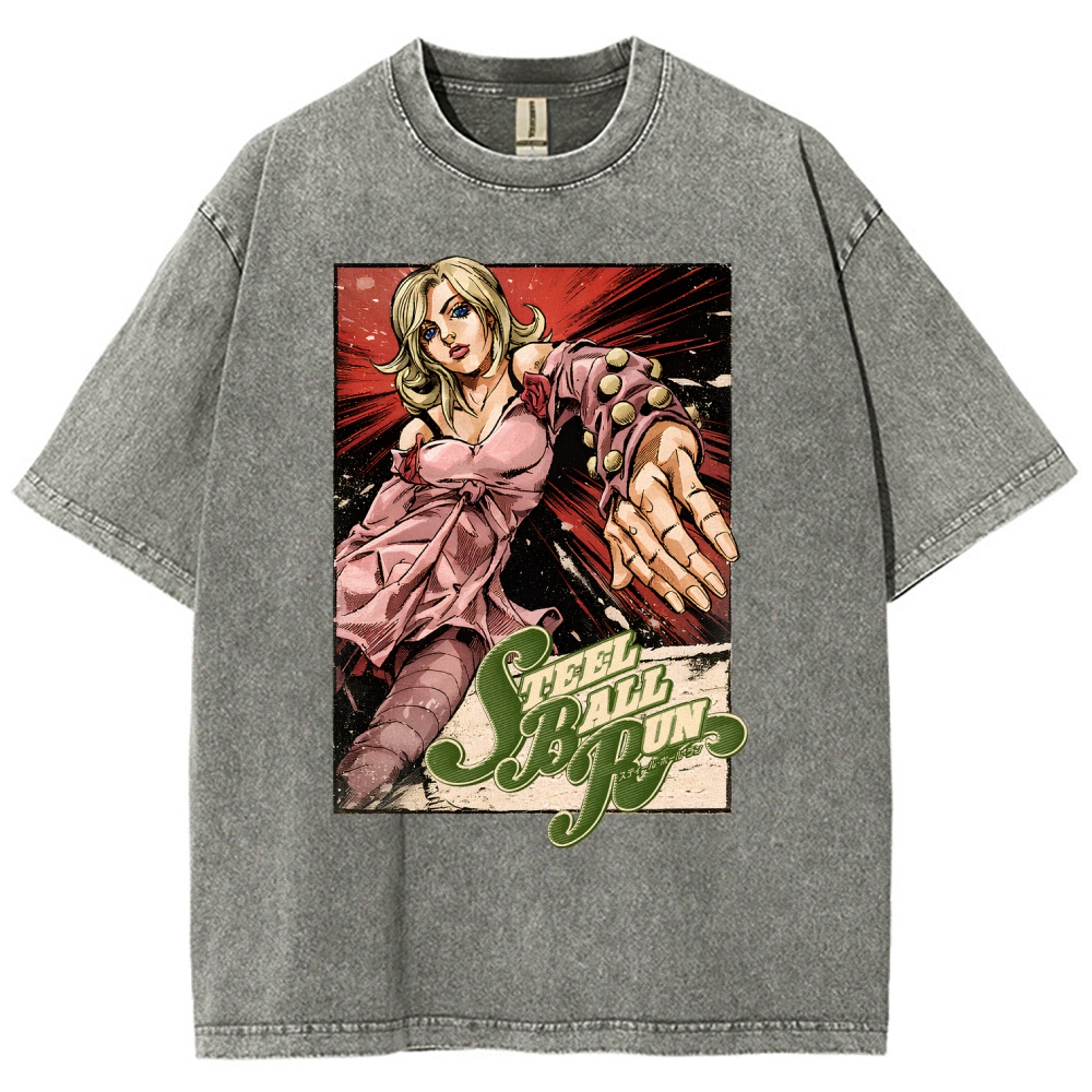 Jojo's Bizarre Adventure Unisex Fit Washed T-Shirt 2603015922