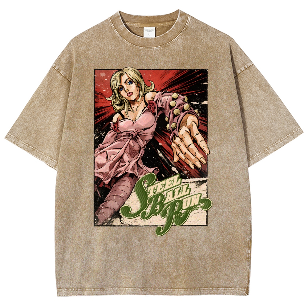 Jojo's Bizarre Adventure Unisex Fit Washed T-Shirt 2603015922