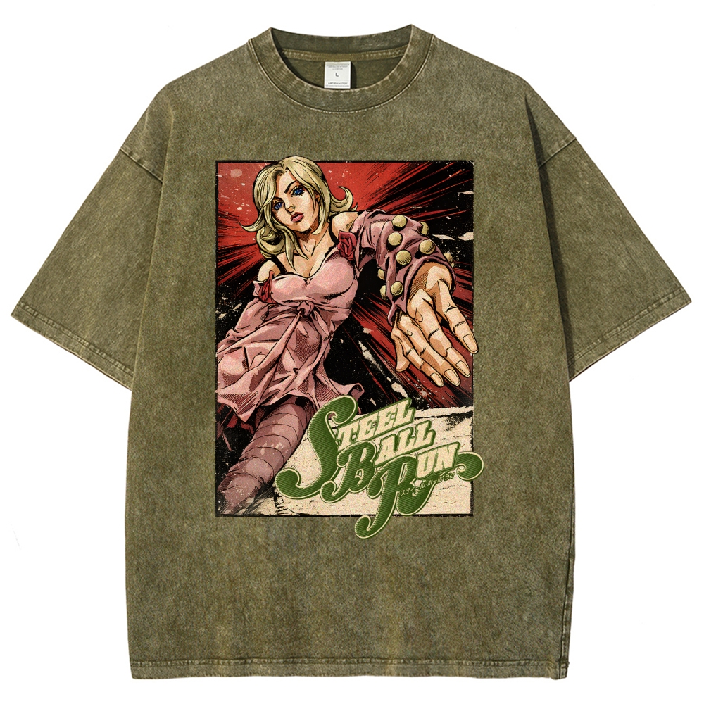 Jojo's Bizarre Adventure Unisex Fit Washed T-Shirt 2603015922