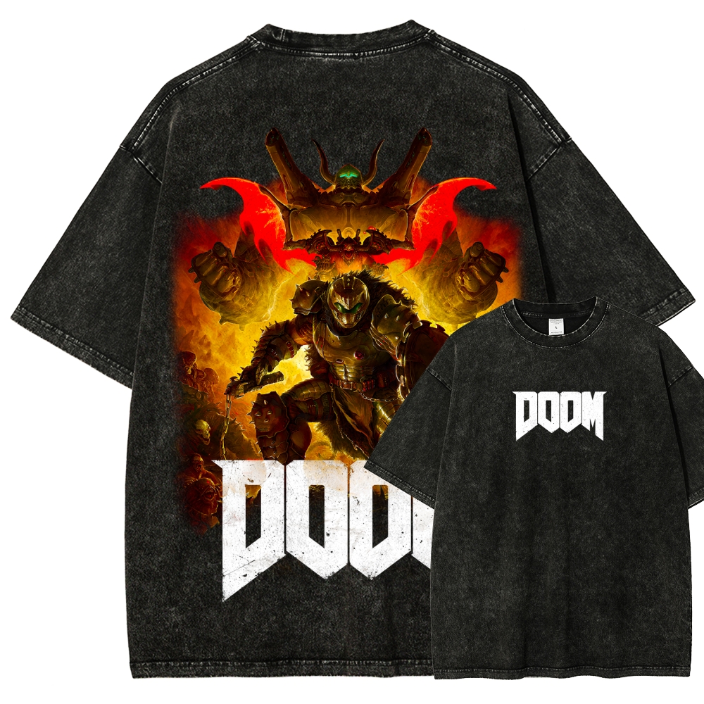 DOOM Unisex Fit Washed T-Shirt 2603016949