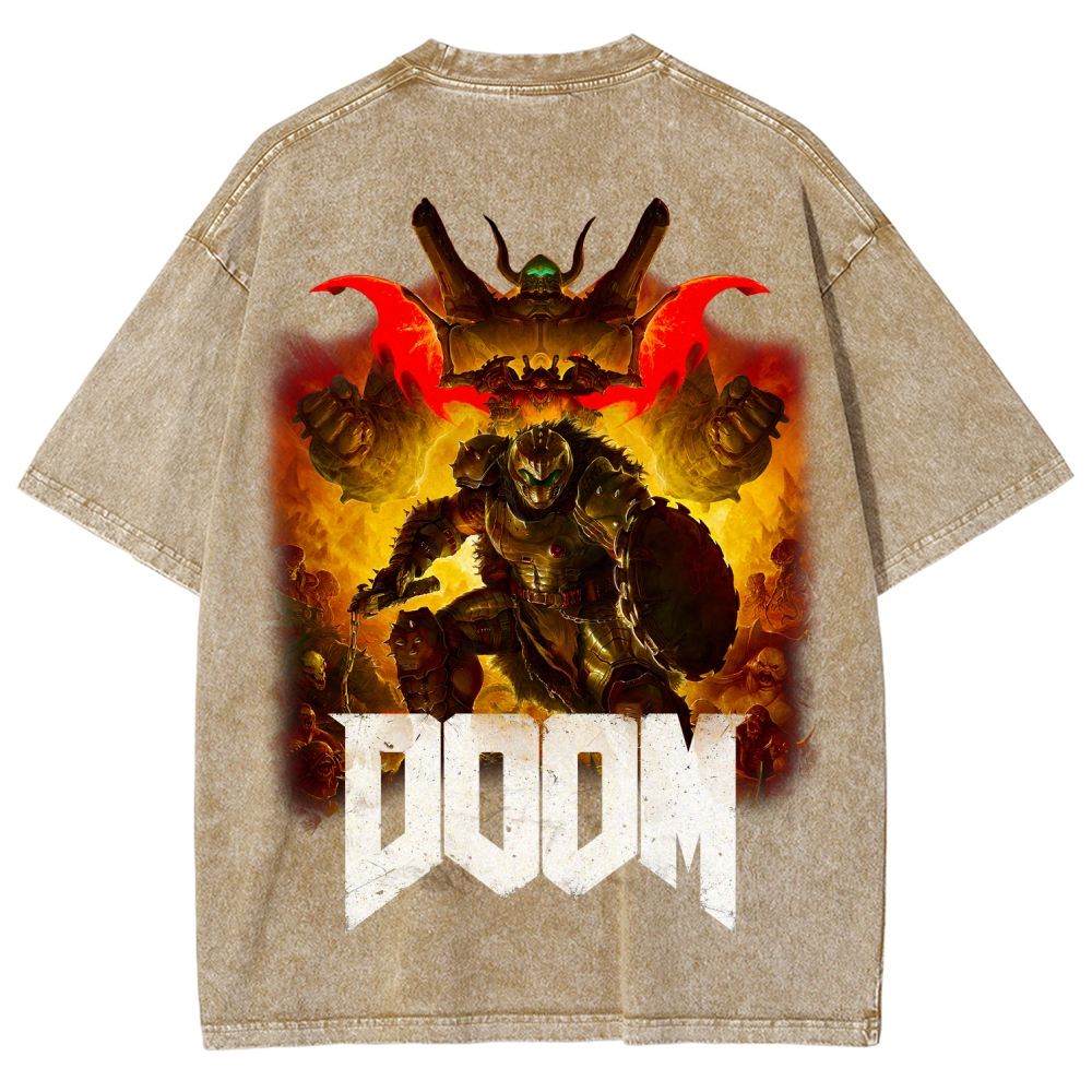 DOOM Unisex Fit Washed T-Shirt 2603016949