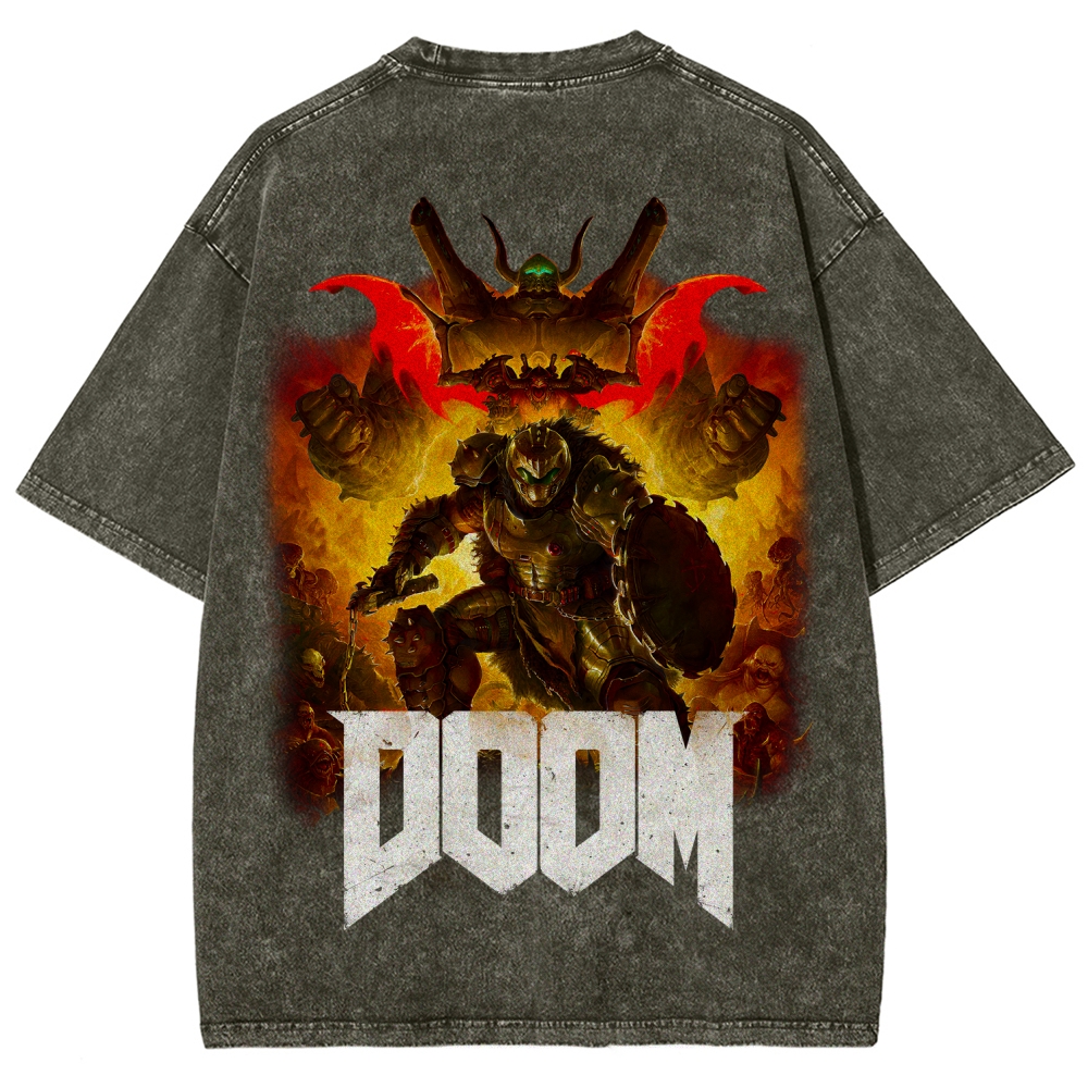 DOOM Unisex Fit Washed T-Shirt 2603016949