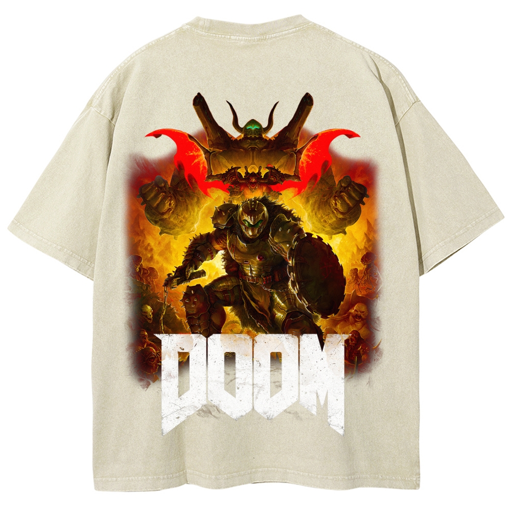 DOOM Unisex Fit Washed T-Shirt 2603016949