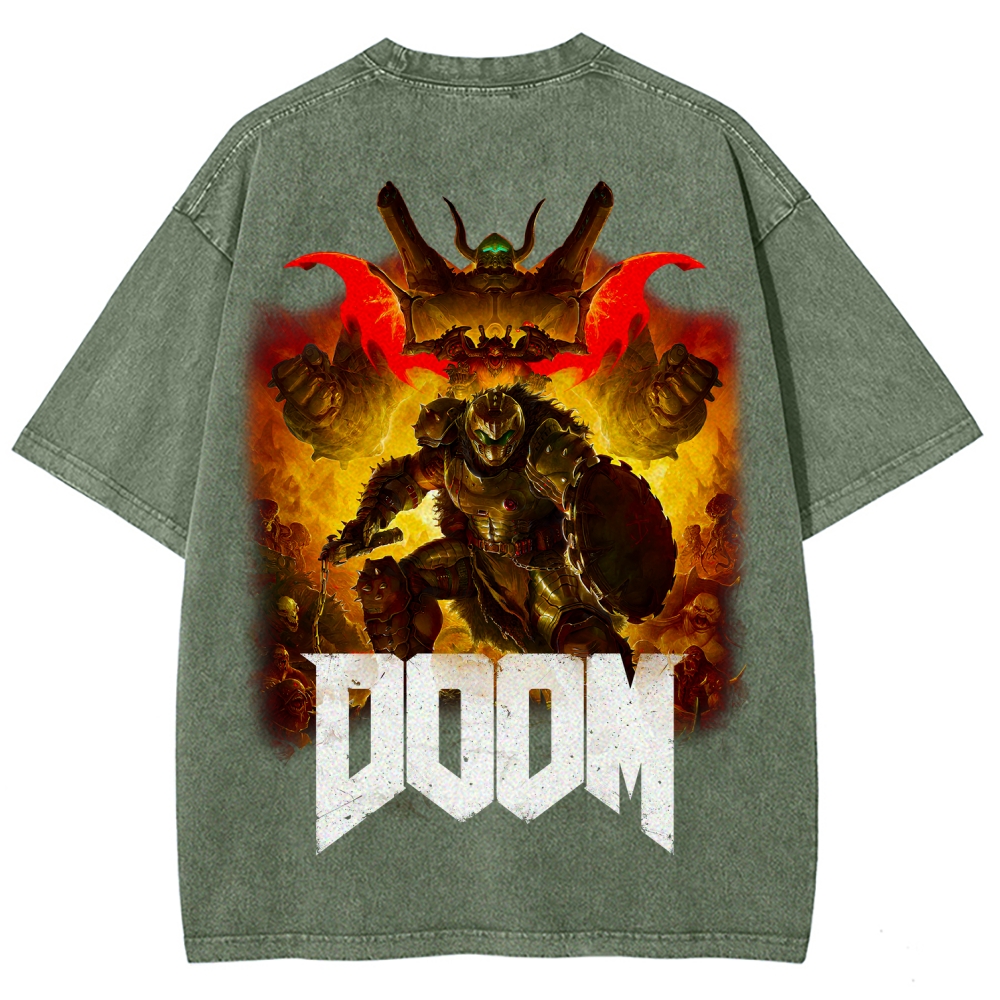 DOOM Unisex Fit Washed T-Shirt 2603016949