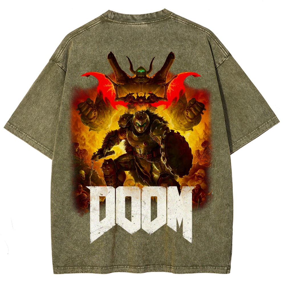 DOOM Unisex Fit Washed T-Shirt 2603016949
