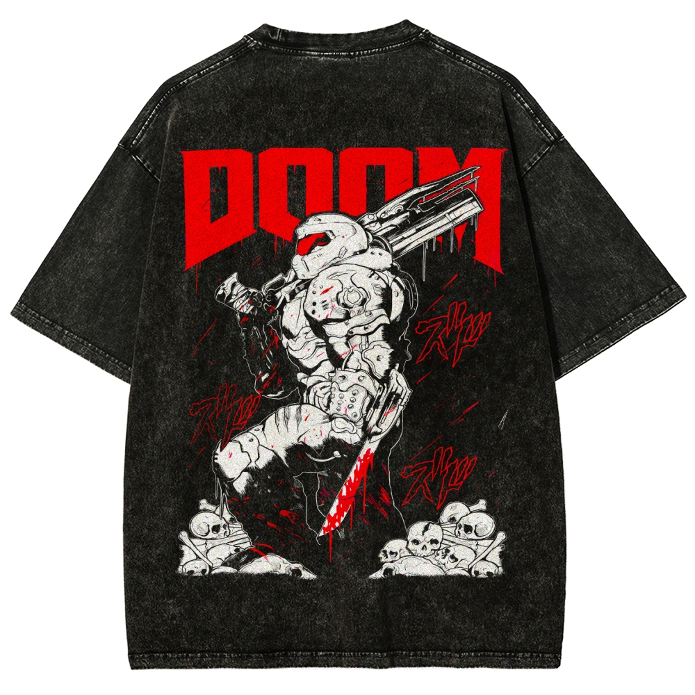 DOOM Unisex Fit Washed T-Shirt 2603016969