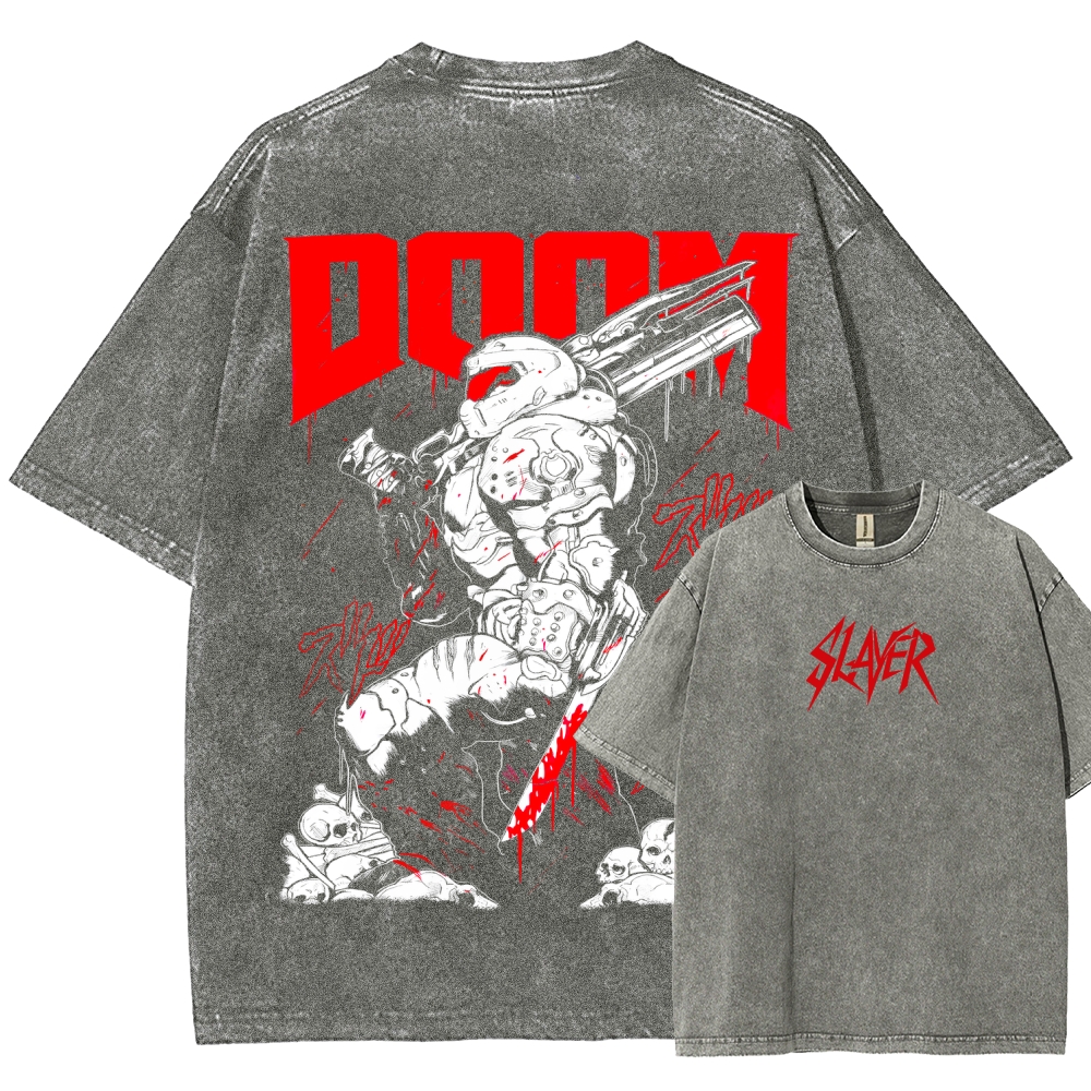 DOOM Unisex Fit Washed T-Shirt 2603016969