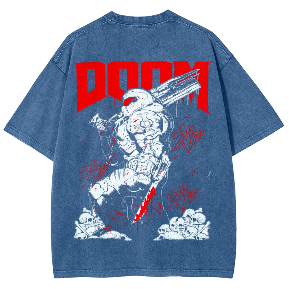 DOOM Unisex Fit Washed T-Shirt 2603016969