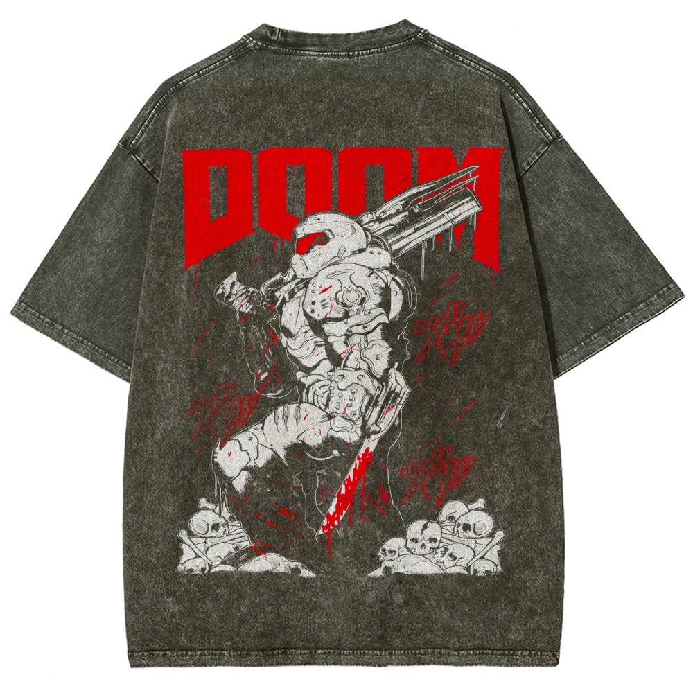 DOOM Unisex Fit Washed T-Shirt 2603016969