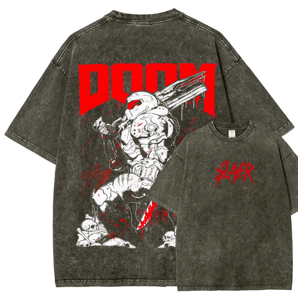 DOOM Unisex Fit Washed T-Shirt 2603016969