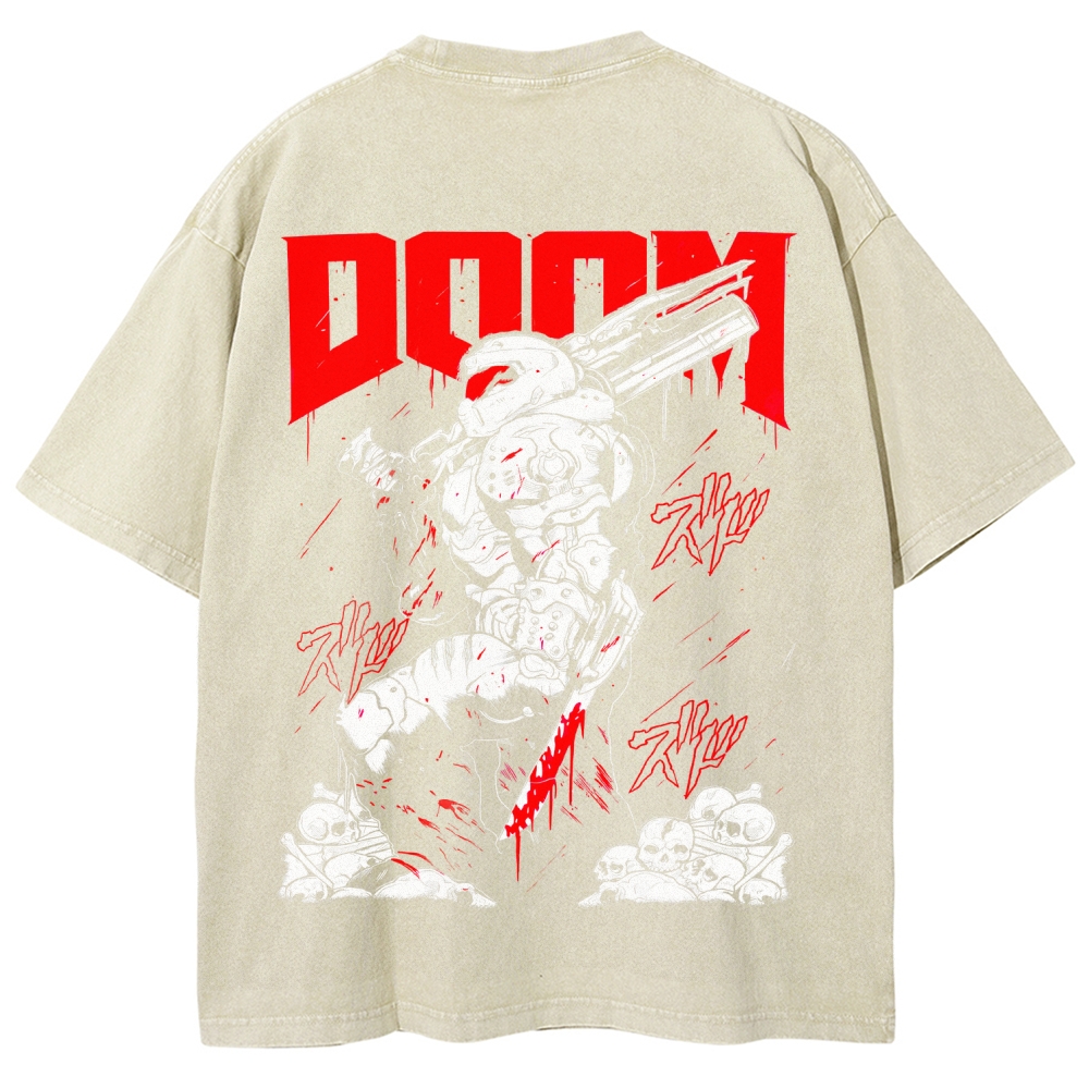 DOOM Unisex Fit Washed T-Shirt 2603016969