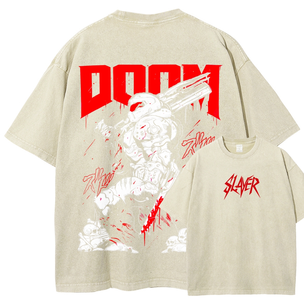 DOOM Unisex Fit Washed T-Shirt 2603016969