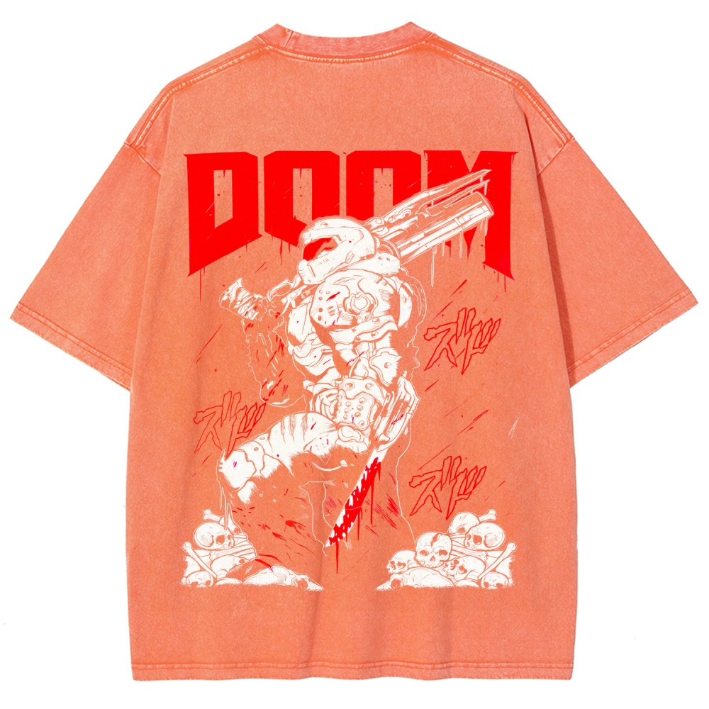 DOOM Unisex Fit Washed T-Shirt 2603016969