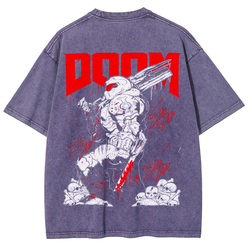 DOOM Unisex Fit Washed T-Shirt 2603016969