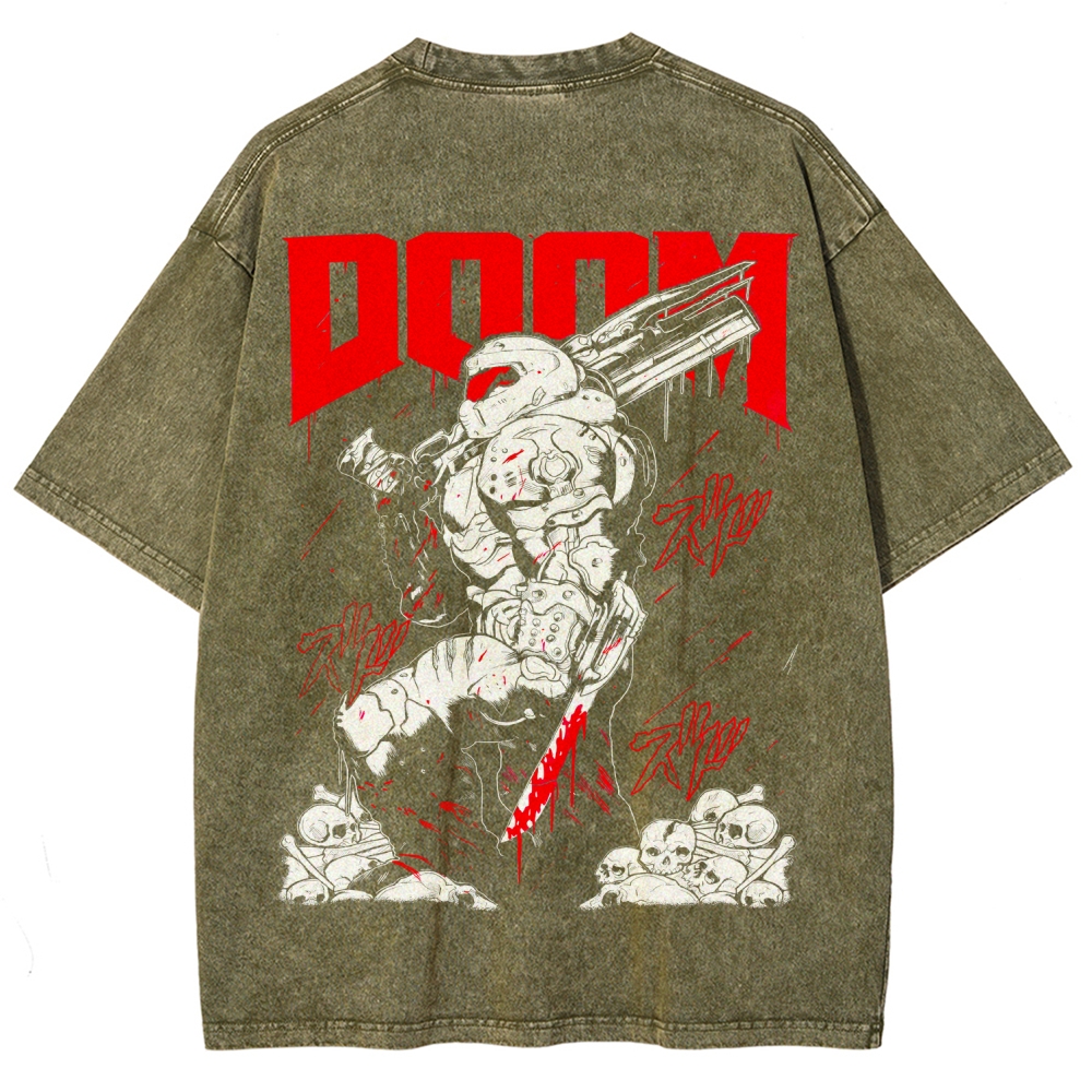 DOOM Unisex Fit Washed T-Shirt 2603016969