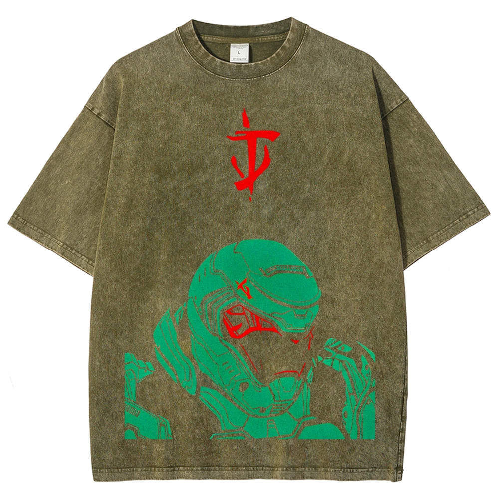 DOOM Unisex Fit Washed T-Shirt 2603017146